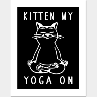 kitten me yoga on Posters and Art